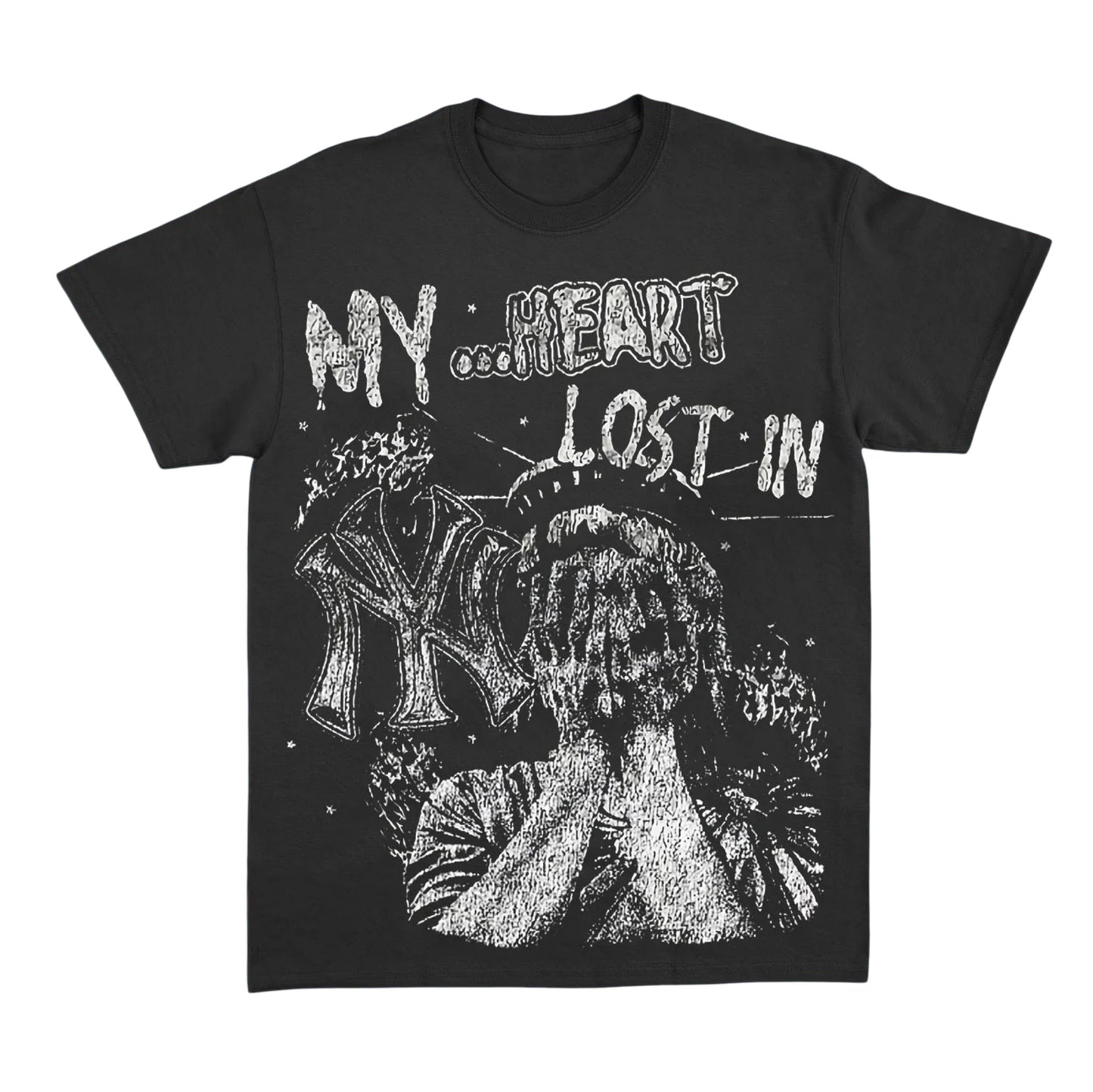 MY HEART LOST IN NY T-SHIRT - BLACK