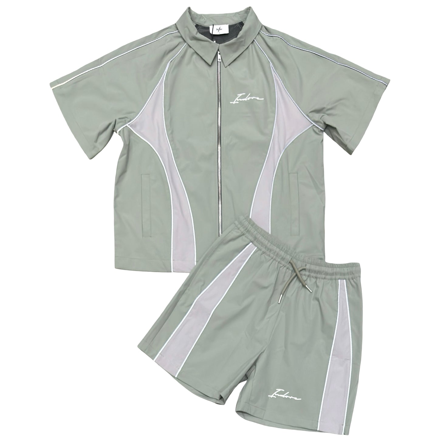 SIGNATURE 3M WINDBREAKER SHORT SET - PISTACHIO