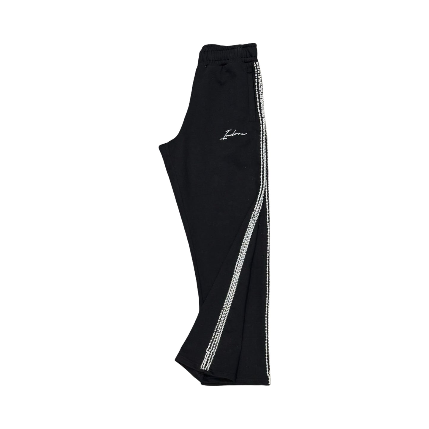 MOTHER OF PEARL SWEAT SUIT - BLACK