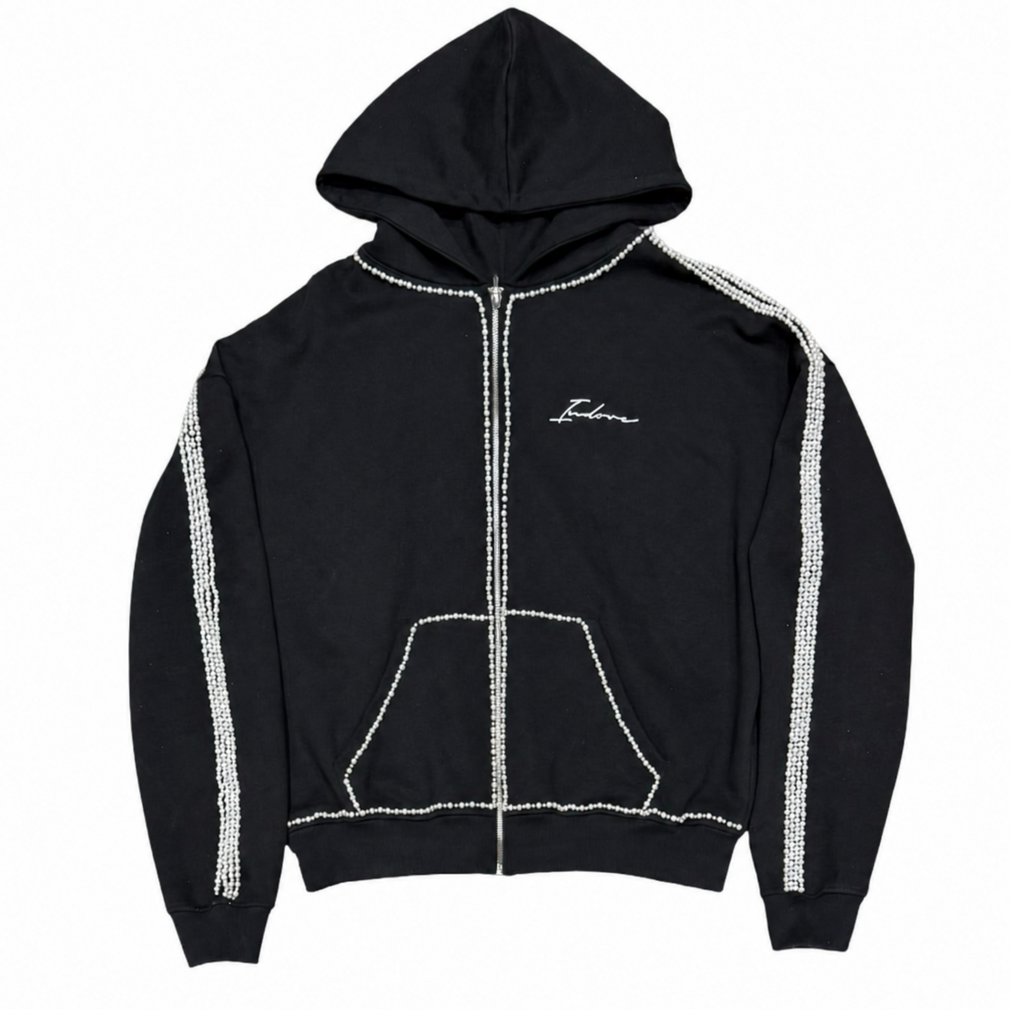 MOTHER OF PEARL SWEAT SUIT - BLACK