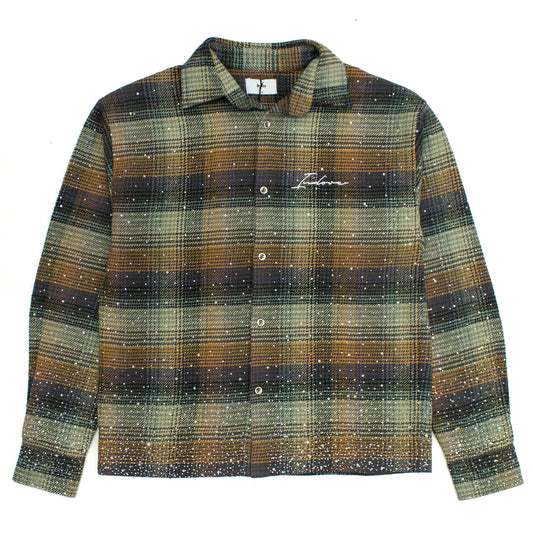 SIGNATURE RHINESTONE FLANNEL - GREEN