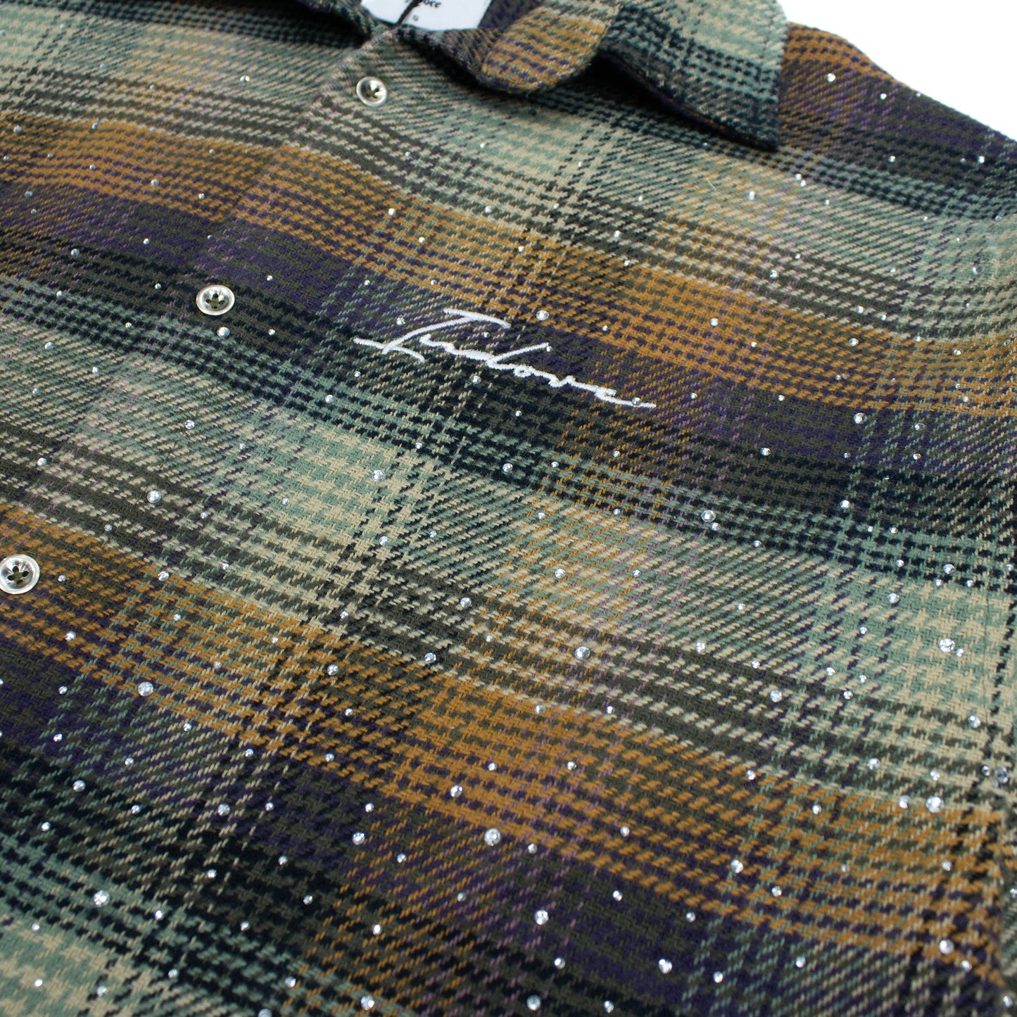 SIGNATURE RHINESTONE FLANNEL - GREEN