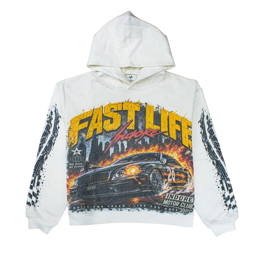 FAST LIFE HOODIE - IVORY