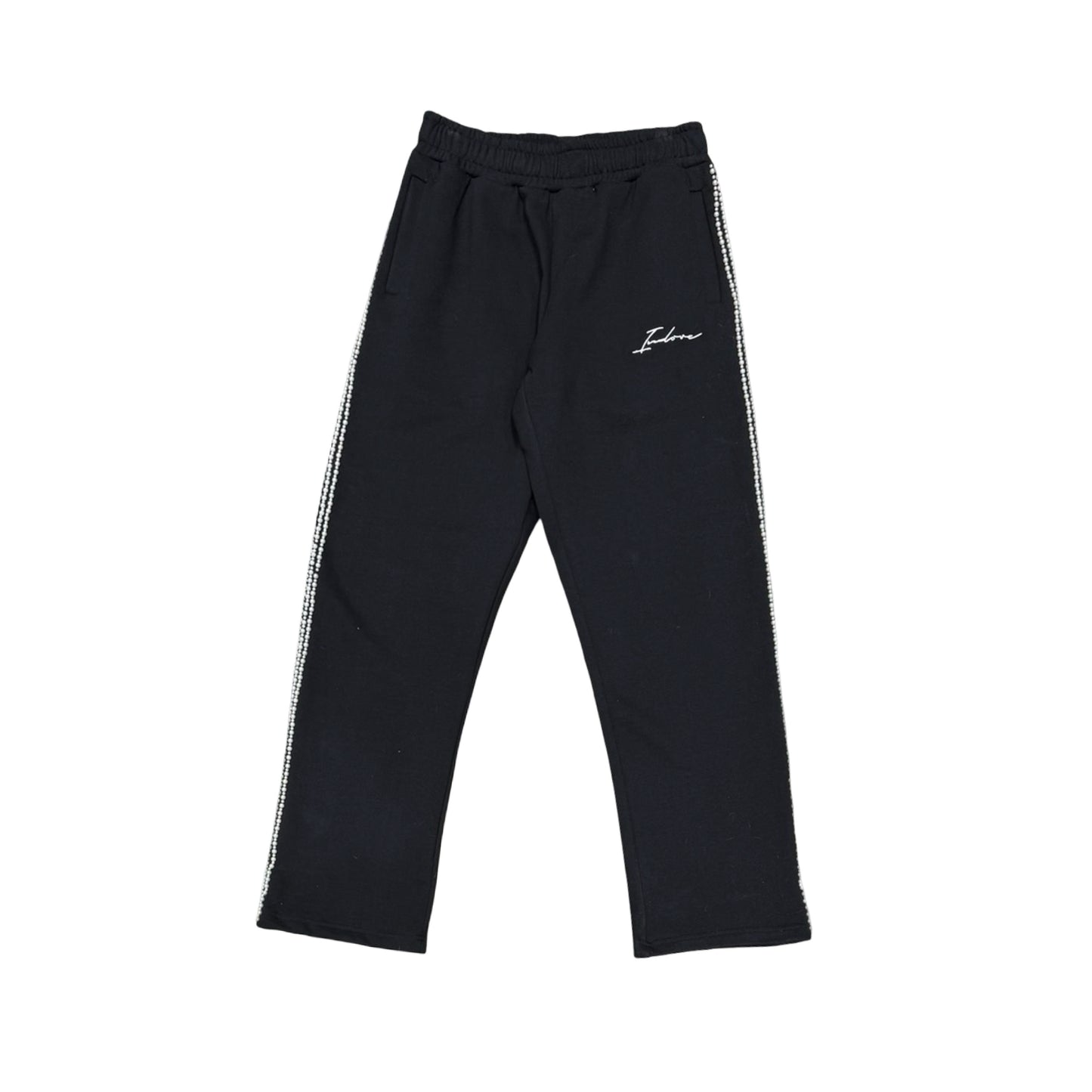 MOTHER OF PEARL SWEAT SUIT - BLACK
