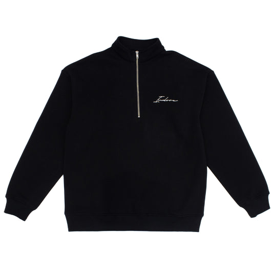 SIGNATURE QUARTER ZIP SET - BLACK